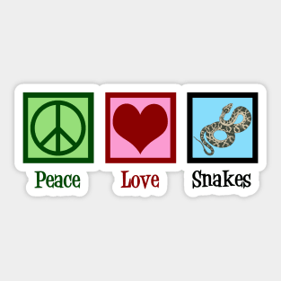 Peace Love Snakes Sticker